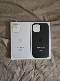 Apple iPhone 12 Pro Max Silicone Case white and black Color