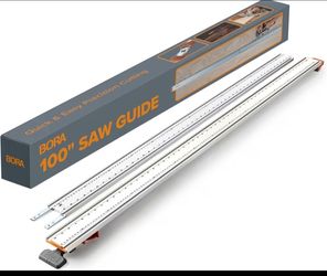 BORA NGX Clamp Edge Saw Guide 100 Inch - Circular Saw Track Guide Rail for Straight Cuts