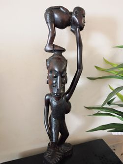 African Carved Ebony Wood Statue