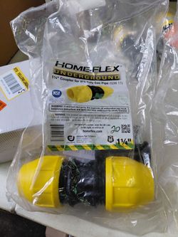 Home flex 1-1/4" coupler for ips poly gas pipe, few available