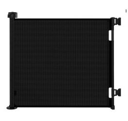 NEW Retractable Pet Gate 55" Wide 33.6" Tall Easy Installation Black New, Open Box