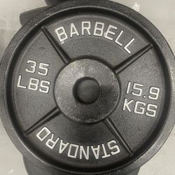 OVERSTOCK SALE! 35LB OLYMPIC STEEL PLATES ONLY $45 EACH! 