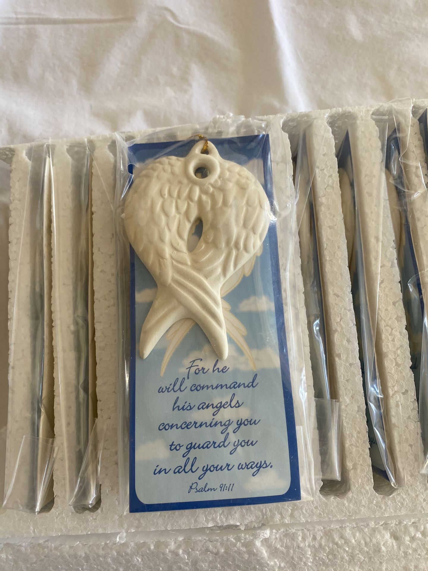 One dozen Angel wing ornaments