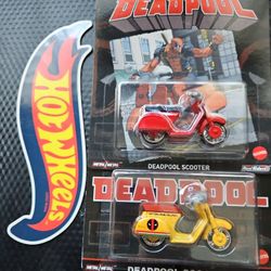 Hot Wheels Premium Pop Culture Deadpool Scooter $10 Each Or Both For $18