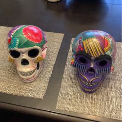 Calaveras Pintadas A Mano De Barro