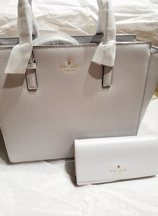 NWT NEVER USED **KATE SPADE GRAND STREET HAYDEN CROSSBODY BAG AND NIKA WALLET*** STONE ICE