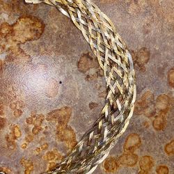 Gold Toned Italian Silver Bracelet 