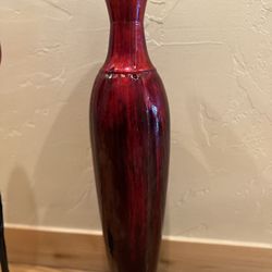 Tall Red/black Decor- Vase 