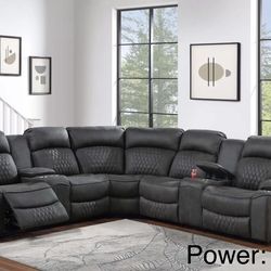 Power recliner sectional