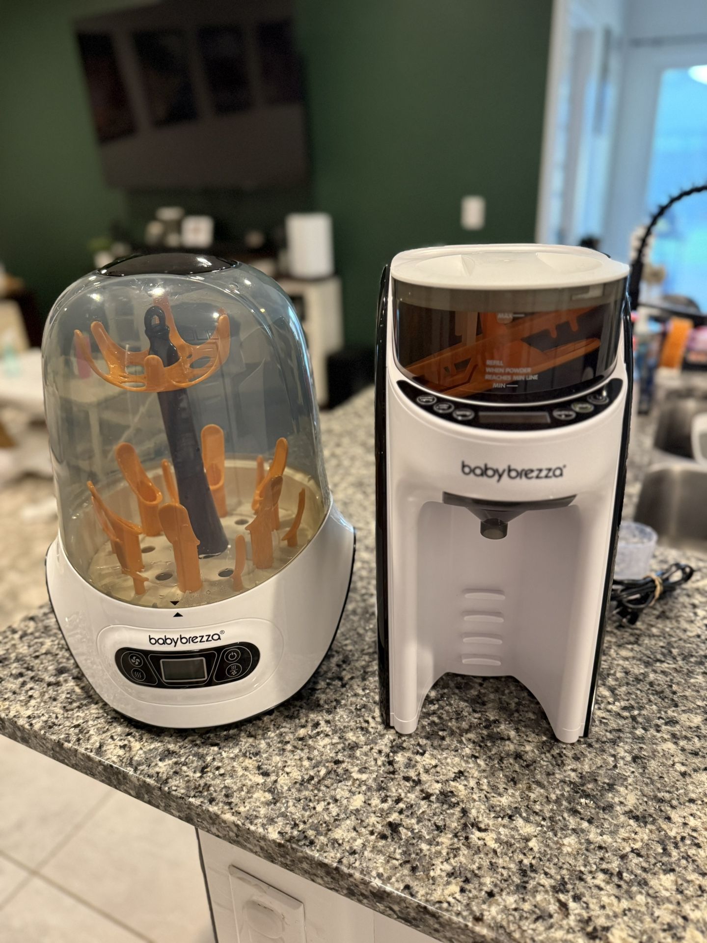 Baby brezza formula dispenser and bottle sterilizer