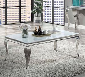Glass Top Rectangular Coffee Table
