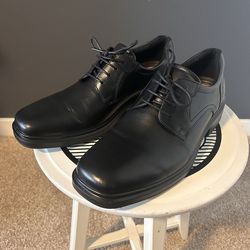 Men’s ECCO Helsinki 2 Black Leather Oxford Dress Shoes - Like New, Size 9.5-10 US (EU 43) w/ Phorene Comfort