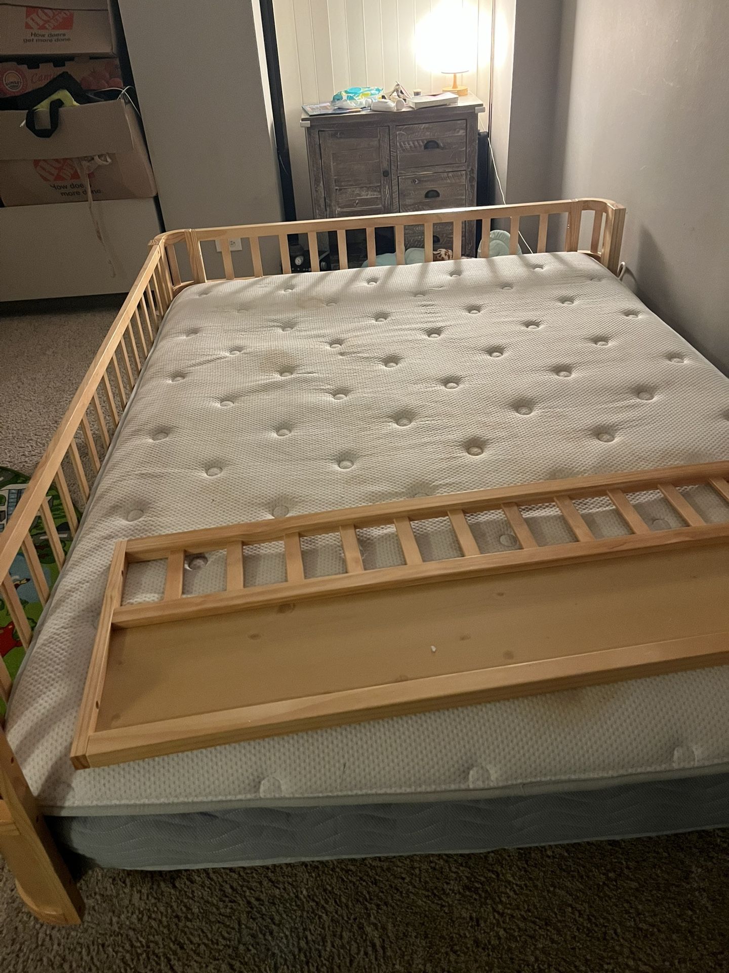 Queen Size Bed Frame + Mattress