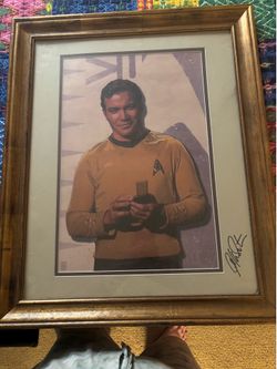 Captain Kirk lithograph autographed by William Shatner