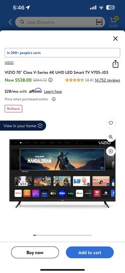 VIZIO 70" Class V-Series 4K UHD LED Smart