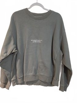 H&M x Yrsa Daley-Ward Khaki Green Jersey Sweatshirt size XL