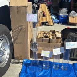 Glass Vases Small Medium And Large 