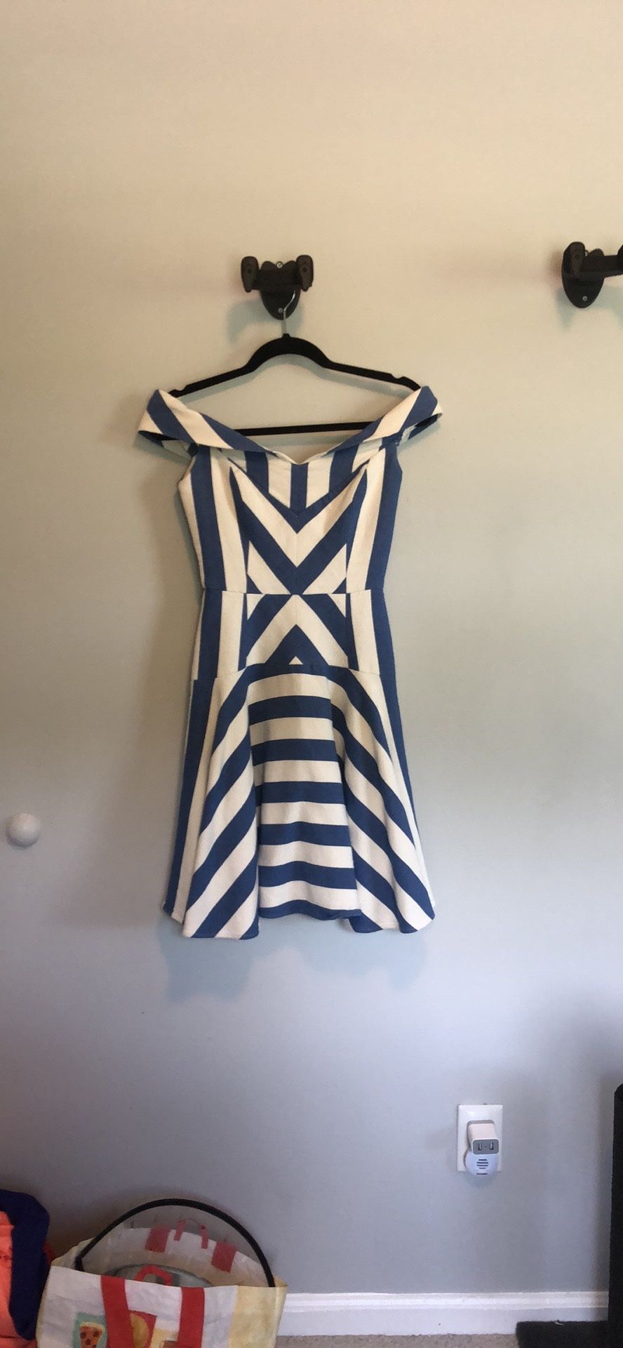 Blue and White Stripe Dress