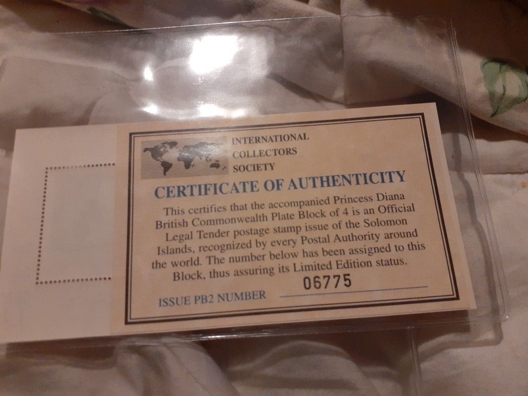 Set Of Princes Diana Of Wales 3 Sets Total With Certificates