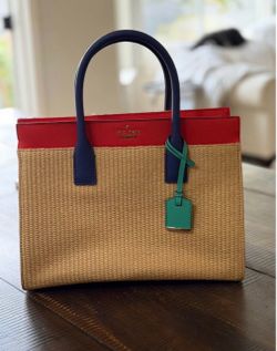 Kate Spade Multicolor Cameron Straw Candace Satchel