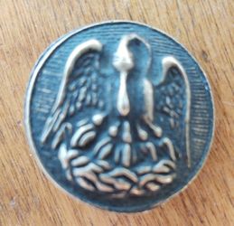 Louisiana Brass Pelican Pin, Civil War