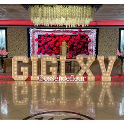 Marquee letters and numbers
