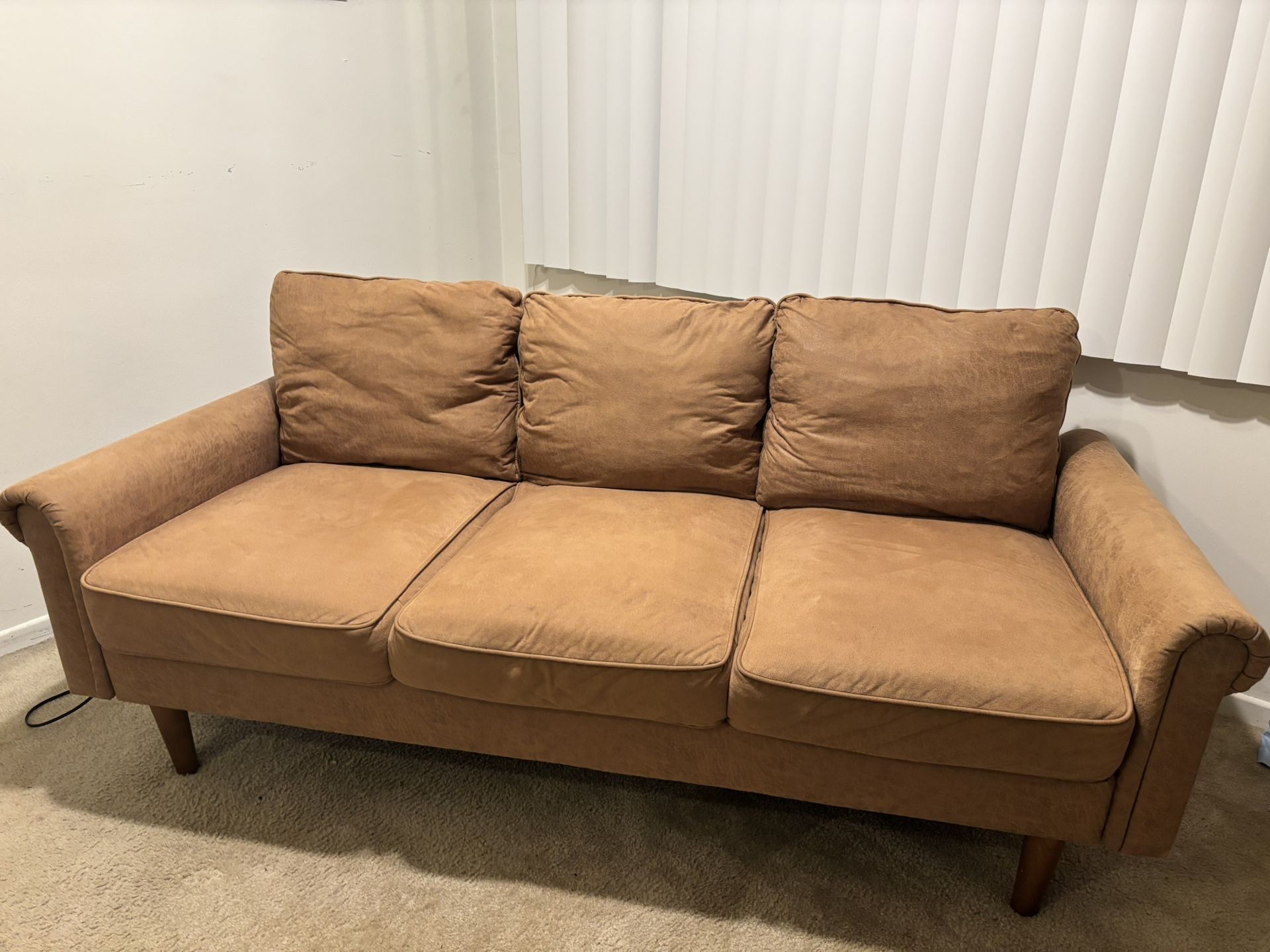 Brown Leather Couch