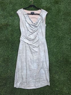 Connected Apparel silver dress size 12