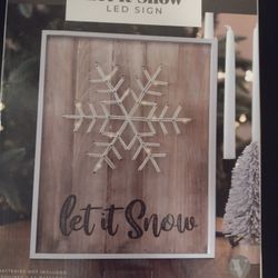 Let It Snow LED Light Sign