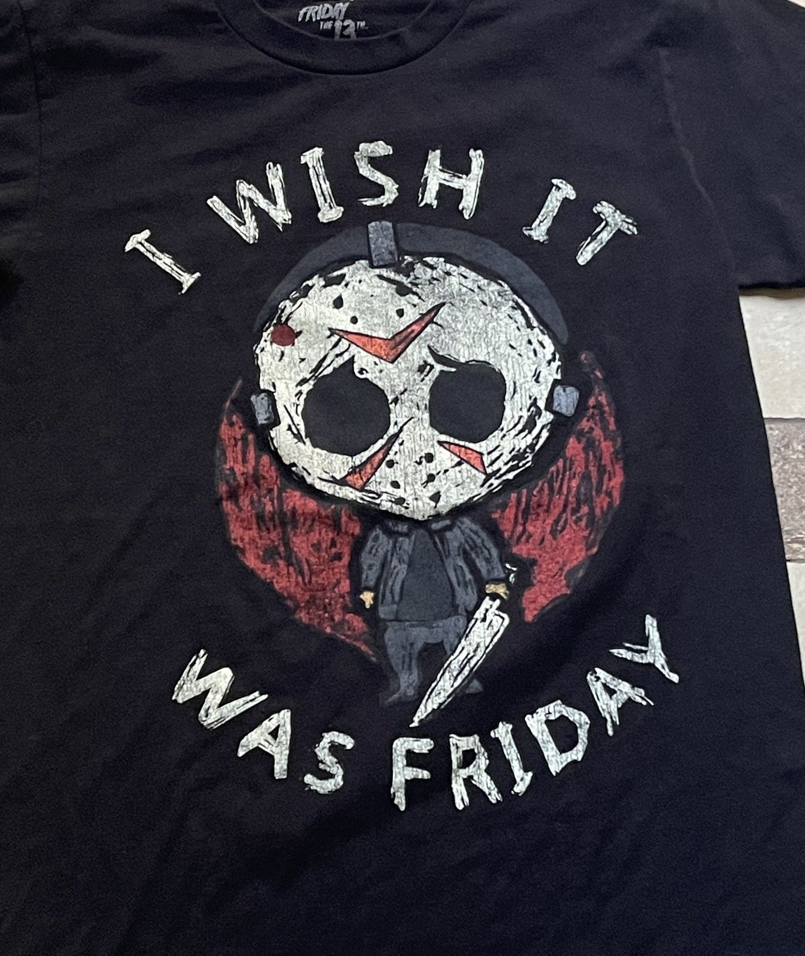 Friday The 13th Jason I Wish it Was Friday Shirt Small Movie Voorhees Halloween