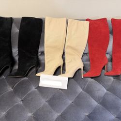 3 pairs Leather Boots 