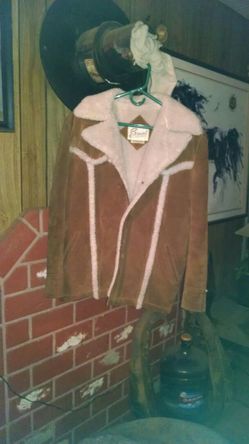 Suede leather jacket