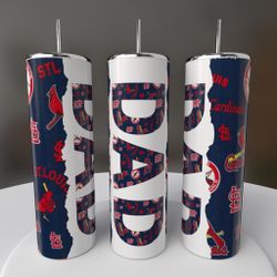 St Louis Cardinals Baseball Dad Tumbler