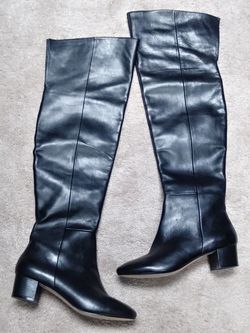 Aldo Black leather knee boots Sz 8.5