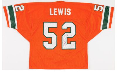 Ray Lewis Signed Miami Hurricanes Jersey