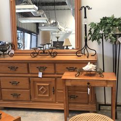 Extremely Large Dresser And Mirror 