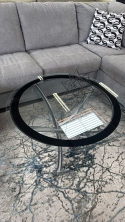 Round Glass Top Coffee Table