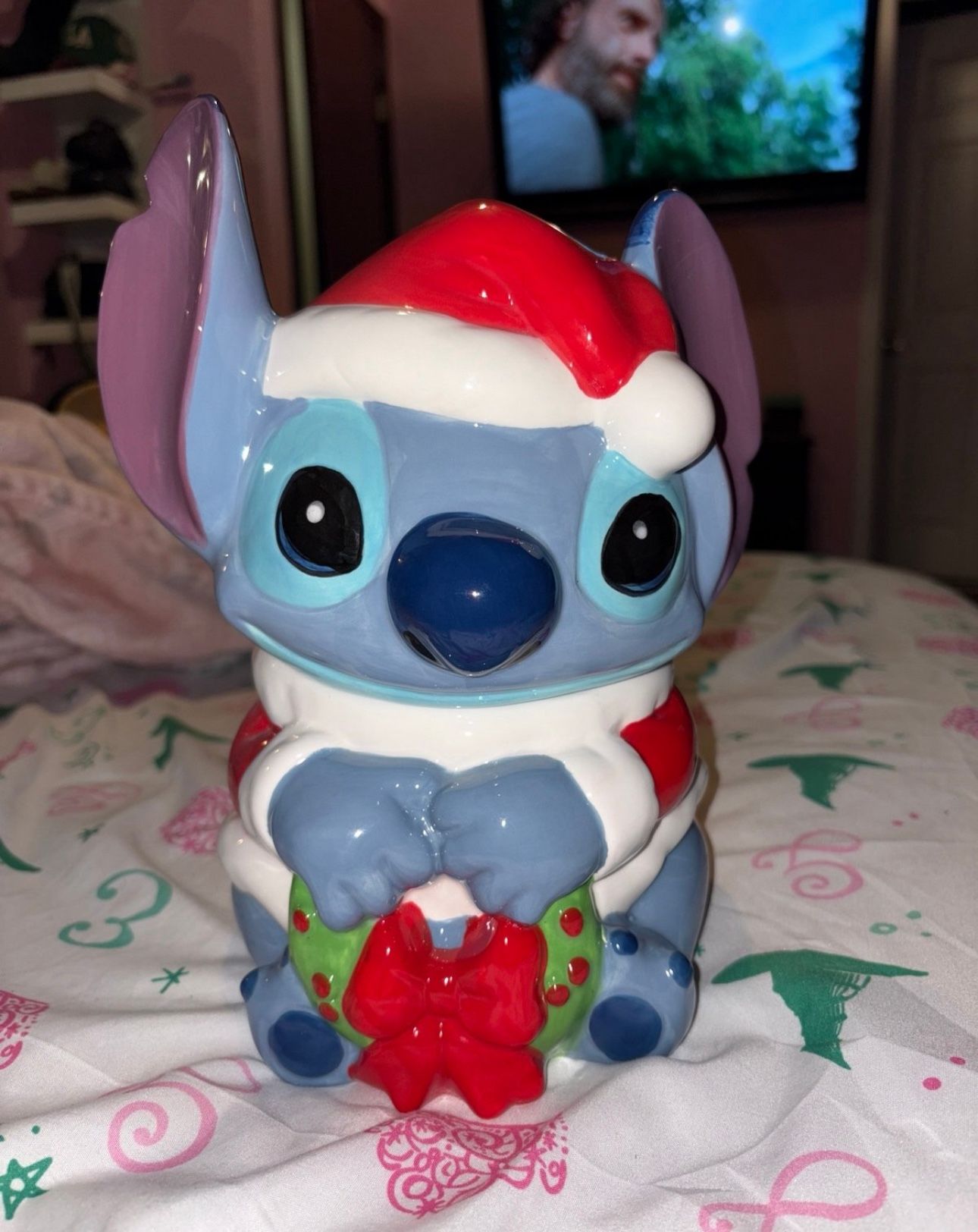 Christmas Stitch Cookie Jar 