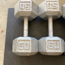 Pairs Of 50lb & 60lb Dumbbells 