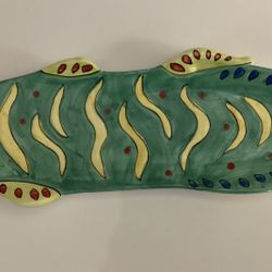 Colorful Ceramic Fish Dish 12 “ L