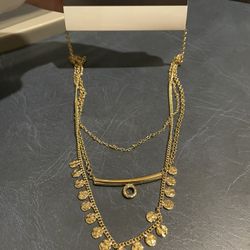 Nine West Gold Multi Layer Necklace