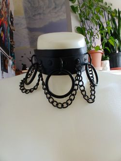 Alt black thick choker