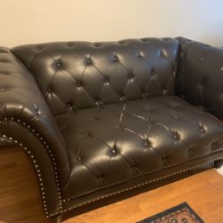 American Signature Leather Couch