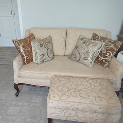 Victorian Style Loveseat & Ottomon $165.00  & 2 Wingback Chairs 135.00 Each 