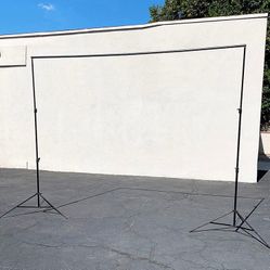 Brand New $40 Heavy-Duty Backdrop Stand Adjustable 10ft Wide X 8.5ft Tall with Clips and Carry Bag