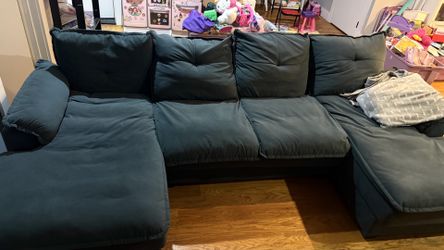 Deep green Teal Sectional Sofa