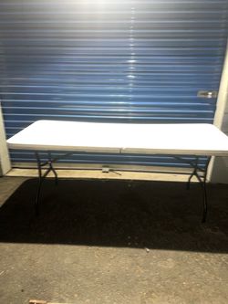 6' Folding Table Portable Plastic Indoor Party Dining Tables White