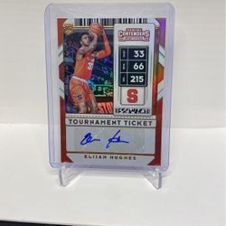 2020-21 Panini Contenders Draft Picks Elijah Hughes Conference Ticket Auto RC # Ed 41/99
