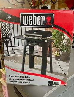New in box Weber grill stand with side table
