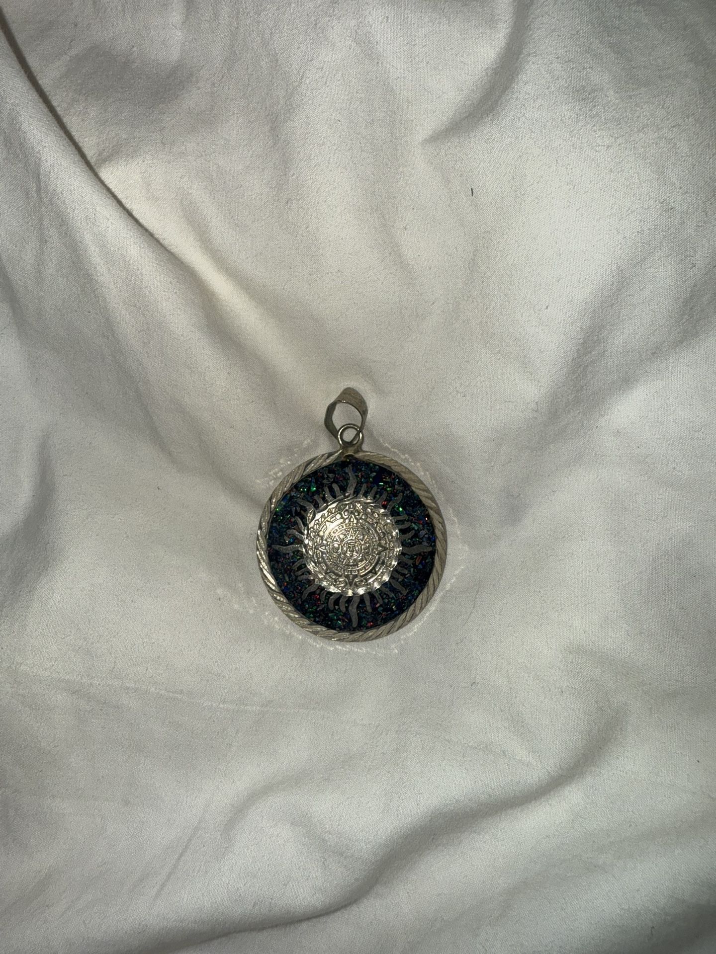 Aztec Calendar Pendant 925 Silver